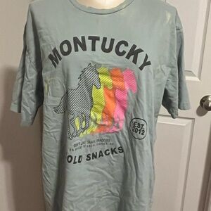 Distressed Montucky oversized Graphic T-Shirt